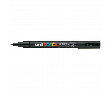 Маркер uni POSCA 0,9-1,3 мм чорний PC-3M