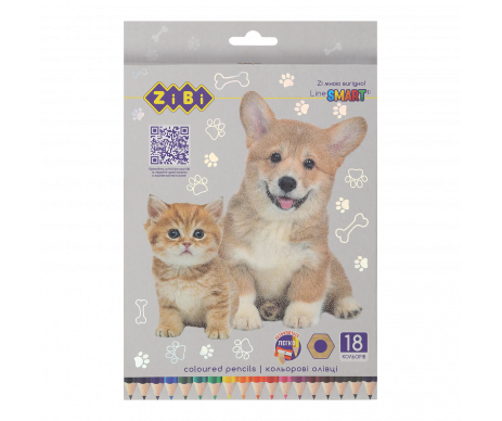 18-color pencils DOGS AND CATS ZB 2428