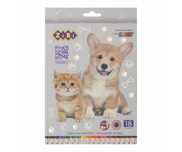 18-color pencils DOGS AND CATS ZB 2428