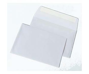 Envelope C6 114x162 mm white adhesive