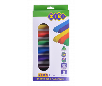 Plasticine 8 colors 200g ZB 6226