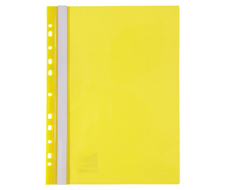 Швидкозшивач з перф А4 жовтий 6492