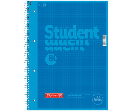 College block A4 grid 80 sheets blue 1743