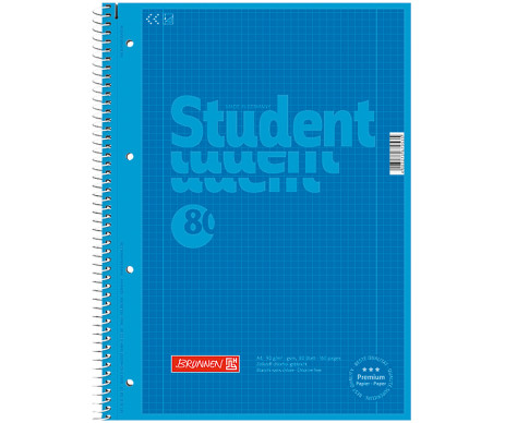 College block A4 grid 80 sheets blue 1743