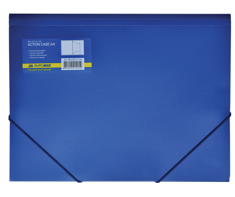 Folder A4 with rub. bands blue BM.3913-02
