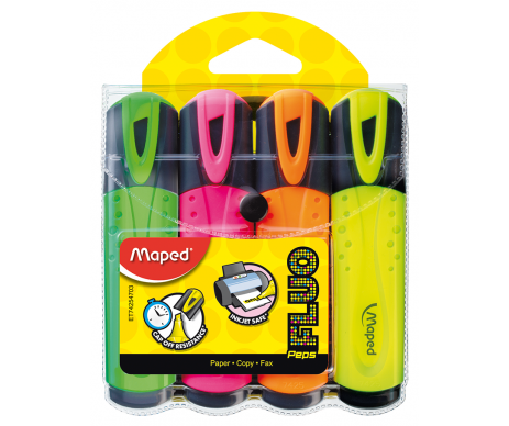 Set textmarker FLUO PEPS Classic 4 piece MAPED