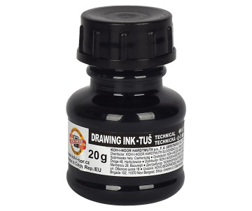 Тушь для черчения 20г черная 6186
