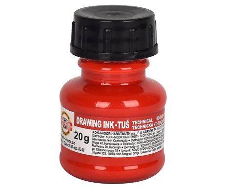 Туш для креслення 20г червона 6185