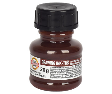Тушь для чертежа 20г коричневая 6179