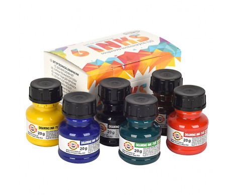 Ink for drawing 20 g set of 6 6180