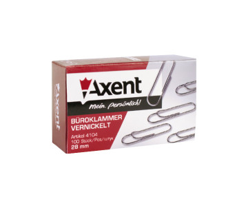 Скрепка 28 мм 100 шт, круглые с загибом 16745