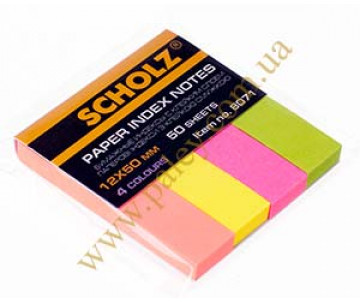 Роздільник папір неон 4*50л 4цв SOZ 8071
