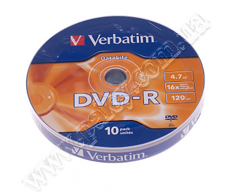 Диск DVD-R Verbatim box10 шт. 