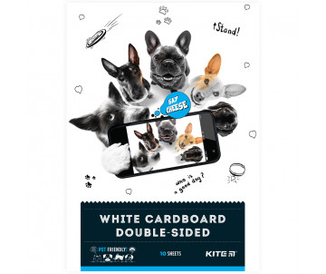 Cardboard white 10 sh A4 Kite Dogs 25147