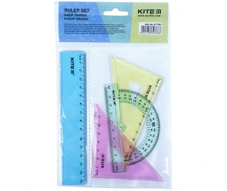 Set: ruler 15 cm, 2 cosines transp 261 