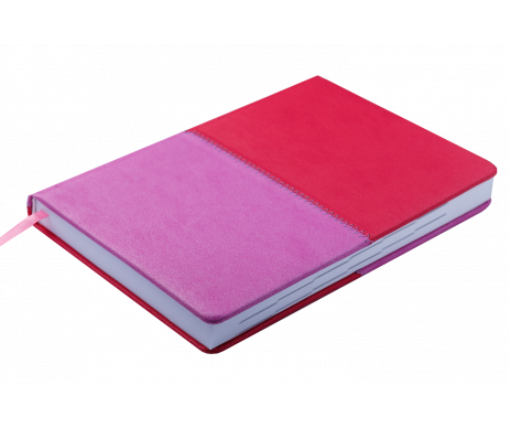 Щоденник датований 2018 QUATTRO, А5, 336стр, рожевий + бузковий