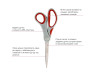Duoton scissors 20 cm gray-red 2693  - foto  1