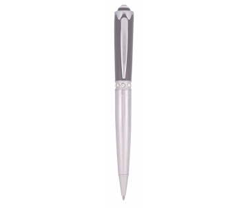 Набор подарочный Crystal ручка шариковая и крючок для сумки серый