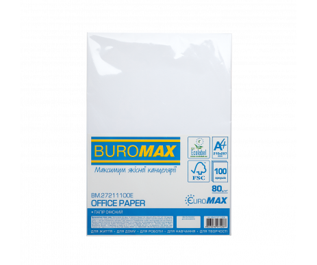 Бумага офисная EUROMAX А4 80г 100л