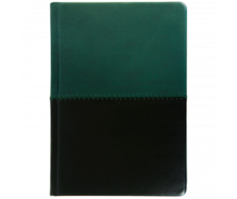 Щоденник датований 2018 QUATTRO, А5, 336стр, т.зелений + чорний