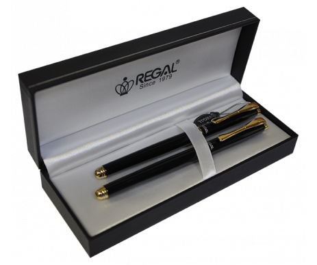 Pen set in gift box L black R12223 REGAL