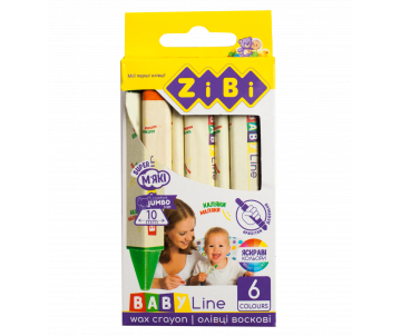 Карандаши восковые JUMBO 6 цв ZB 2483