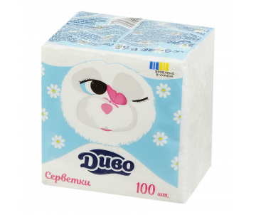 Салфетки белые Чудо, 100шт. 