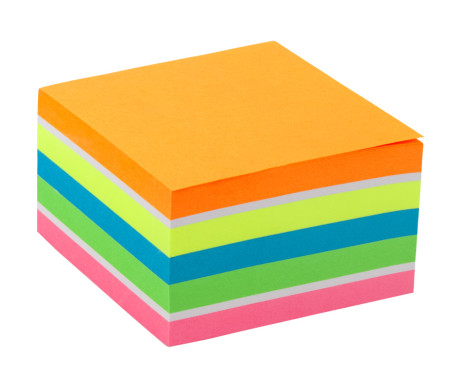 Block of paper with a clear layer 75x75mm