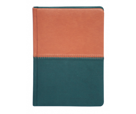 Щоденник недатований QUATTRO A5 288 сторінок зелений з коричневим