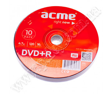 Диск DVD R  ACME Cake 10шт.