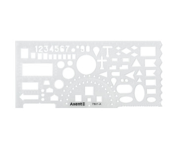 Лінійка-трафарет Офіцерська 20 см прозора