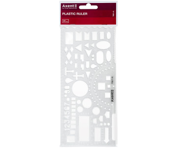 Stencil ruler Officer 20 cm transparent