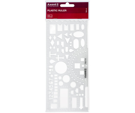 Stencil ruler Officer 20 cm transparent
