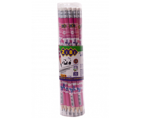 FLOWERS pencil HB with eraser ZB.2300-20 
