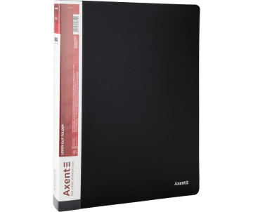 Папка з затиском, А4, чорна