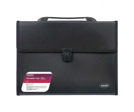 Briefcase A4 for 3 units black 4505