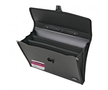 Briefcase A4 for 3 units black 4505