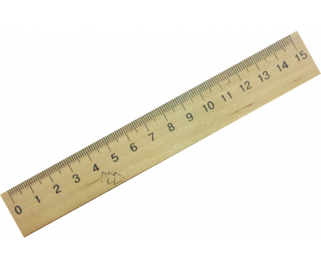 Wooden ruler 15 cm 103005