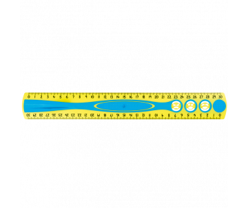 KIDY'GRIP ruler, 30cm plastic, double-sided scale, with holder, blister