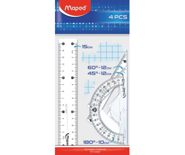 Set ruler 15cm (4предмета) MP 242815