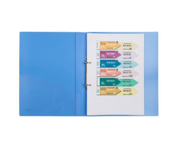 Папка на 2-х кільцах 25мм синя 3275