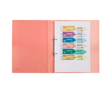 Папка на 2-х кільцах 25мм рожева 3274