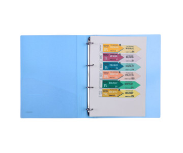 Folder on 4 rings 35 mm blue 3290