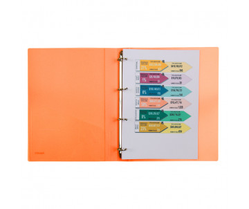 Folder on 4 rings 35 mm orange 3288