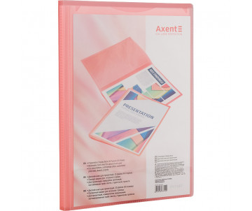 Дисплей-книга  А4 20 файлів рожева 1039