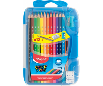 Colored pencils 12 colors + box 0887