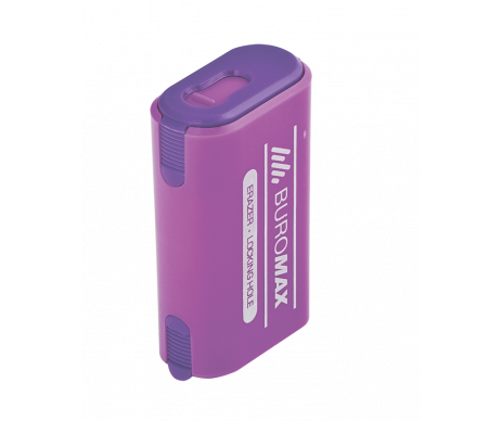 Sharpener large eraser plastic case container Buromax 4753