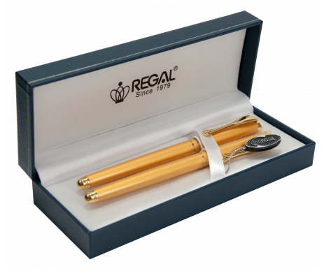 Pen set in box, gold REGAL 12208 