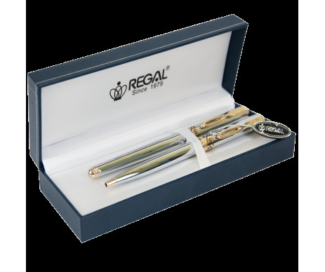 Набір ручок в подарунковому футлярі L хром R18002 REGAL