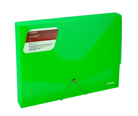 Folder on rubber bands A4 green 3382